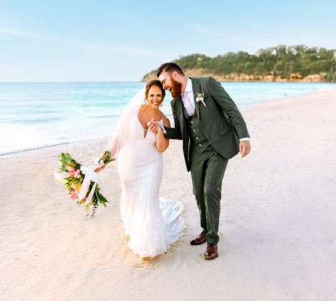 Sandals beach wedding ceremony Caribbean