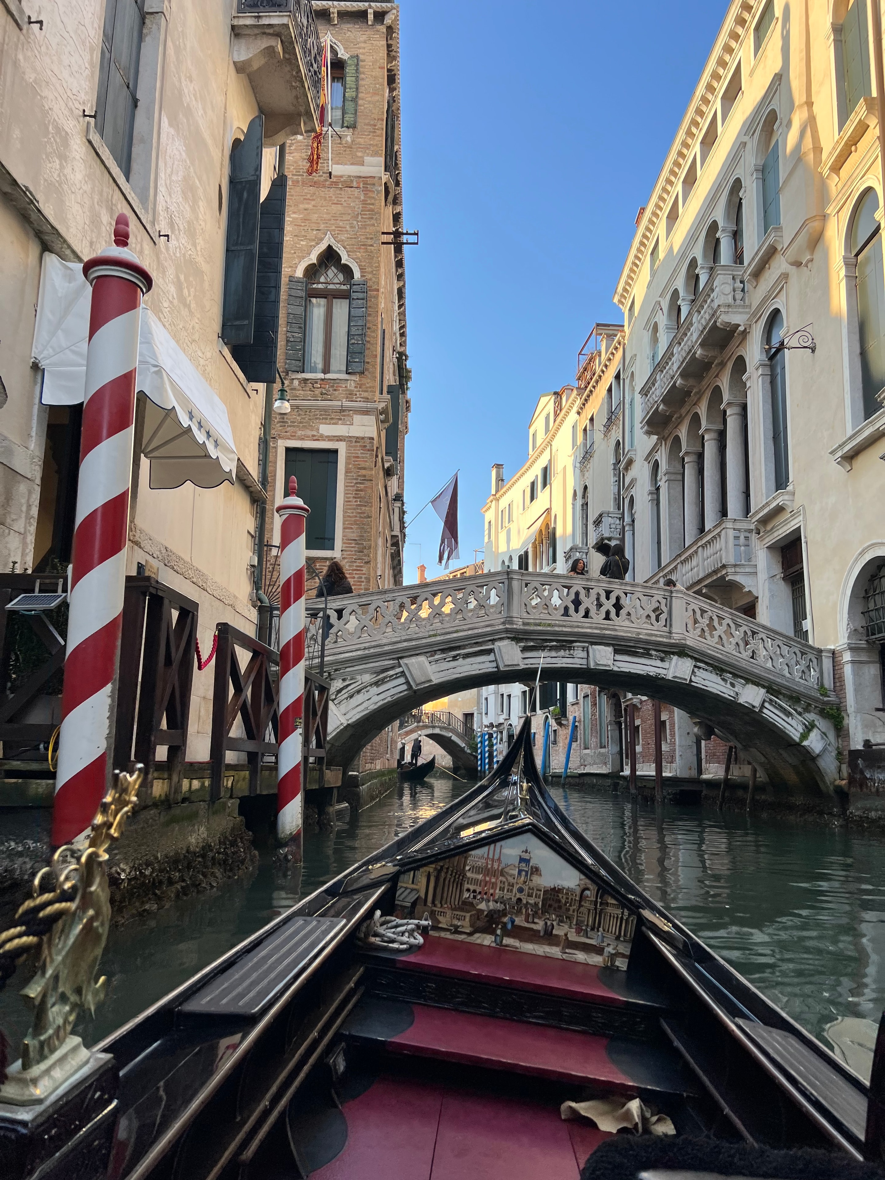 Venice Italy — gondola and ornate canal architecture